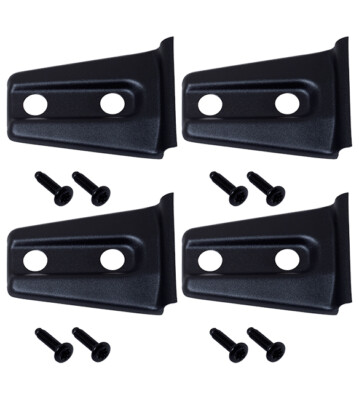 For Jeep JK Door Hinge Overlays 4 Pieces 2 Door 07-18 Wrangler JK Textured Black
