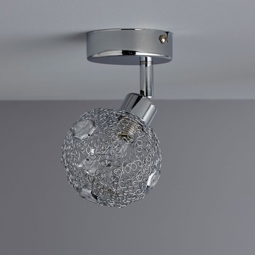 Lampada da parete moderna macaron ciondolo lampada da soffitto antico globo applique da parete cromato argento - Foto 2 di 4