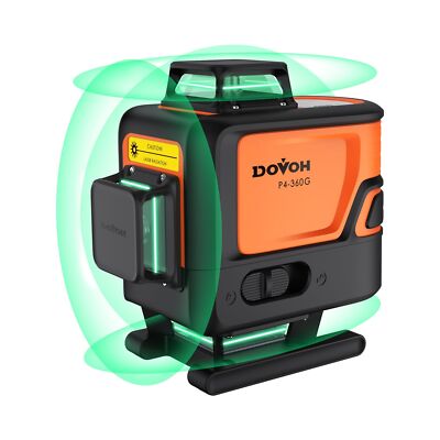 DOVOH 4D Laser Level 360 Self Leveling : High Accuracy Green Beam Rechargeabl...