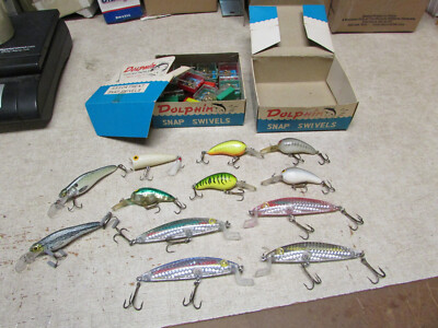 ebay vintage fishing lures with box JACK'S TACKLE MFG CO RIP L LURE Lure &  BLACK  Toad Tackle Vintage Fishing Lures Lot Dolphin