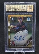 🔥🔥2019 Bowman Chrome Draft Auto Gold Refractor /50 Brennan Malone BGS 9.5 