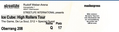 Ticket Ice Cube: High Rollers Tour (Oberhausen, Nordrhein-Westfalen) 14.12.2023