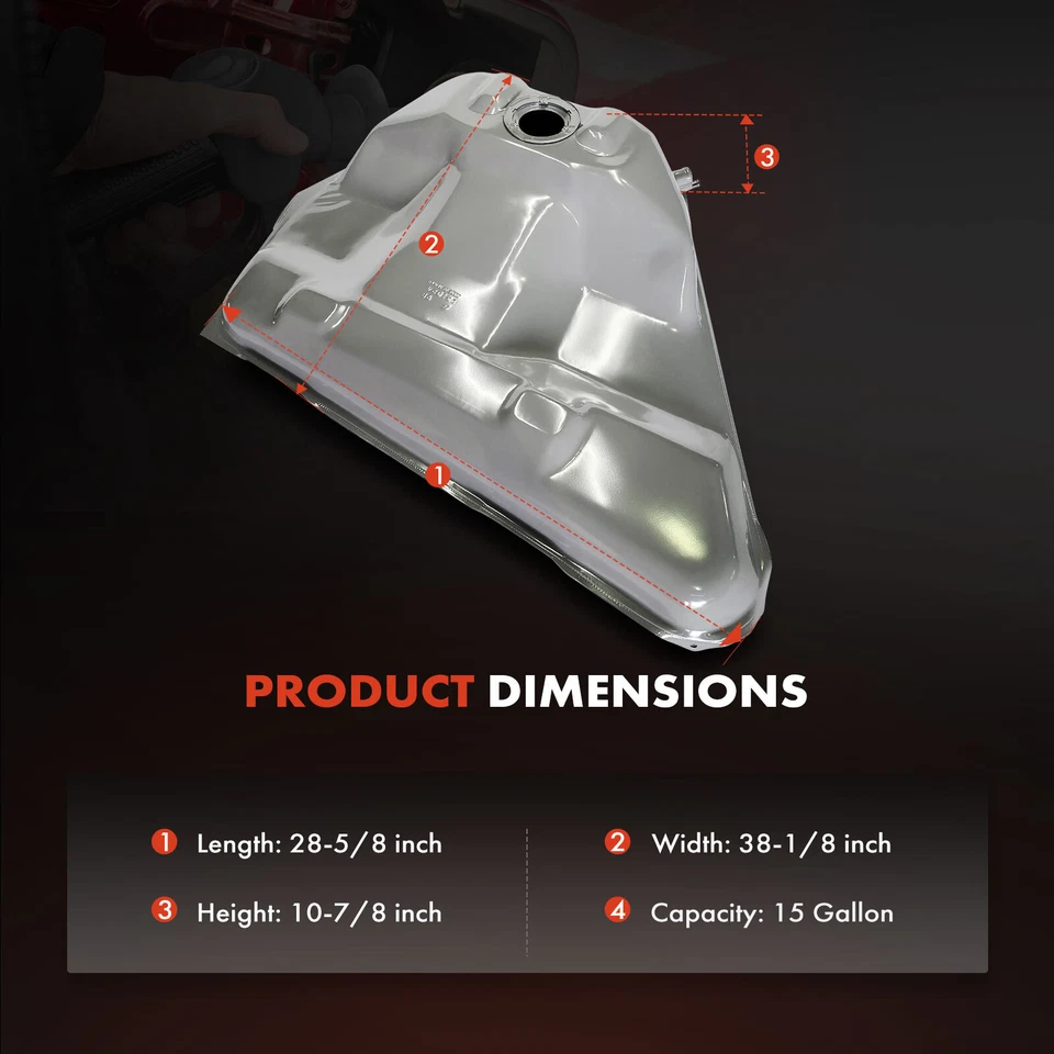 Tanque de combustible de 15 galones para Chevy Celebrity Buick Century Olds Cutlass Ciera Pontiac Foto 4 de 4