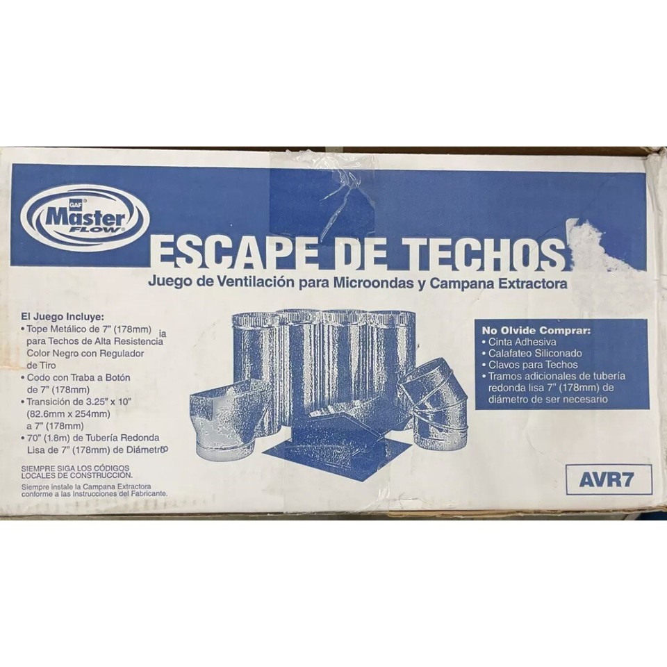 Master Flow AVR7 Roof Exhaust Microwave & Range Hood Ventilating Kit eBay