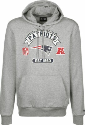 New England Patriots Hoodie NFL New Era Team Hoodie Size Large Grau