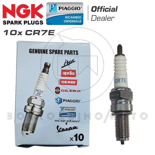 KIT 10X ZÜNdkerzen PIAGGIO-NGK CR7E Italjet Torpedo 4T 125 1998 --image