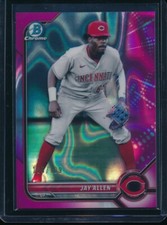 JAY ALLEN 2022 Bowman Chrome Prospects PINK FUCHSIA LAVA REFRACTOR #/199 RC