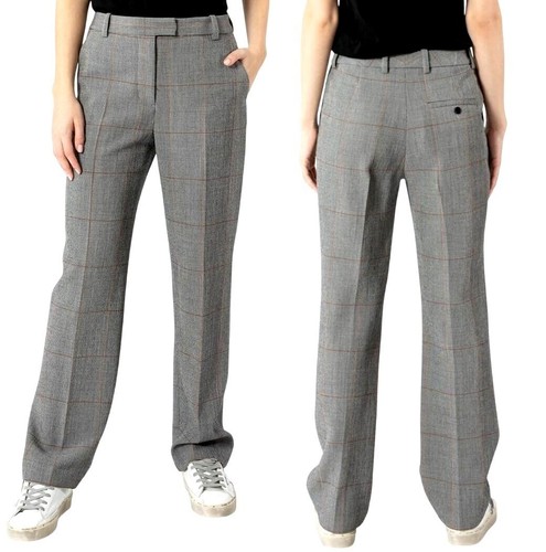 3.1 Phillip Lim Pants Women Medium Black White Plaid High Rise Stovepipe Trouser