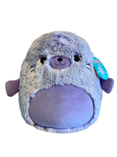 Squishmallow FuzzAMallows Ellen the Seal Fuzz A Mallow Lilac 12
