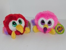 Juguetes de peluche de pájaros loro ojos brillantes fiesta cachorros gorditos