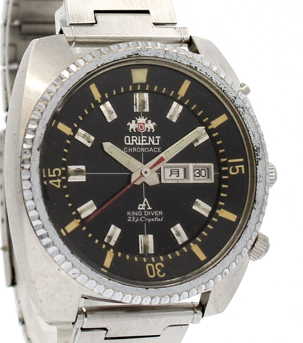 RARE Vintage ORIENT King Diver Chronoace Automatic 45mm Men's Watch G429 16070 RARE Vintage ORIENT King Diver Chronoace Automatic 45mm Men's Watch G429 16070