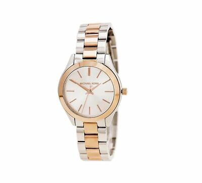 MICHAEL KORS RUNWAY TWO,2 TONE ROSE GOLD+SILVER SLIM DIAL MICHAEL KORS RUNWAY TWO,2 TONE ROSE GOLD+SILVER SLIM DIAL