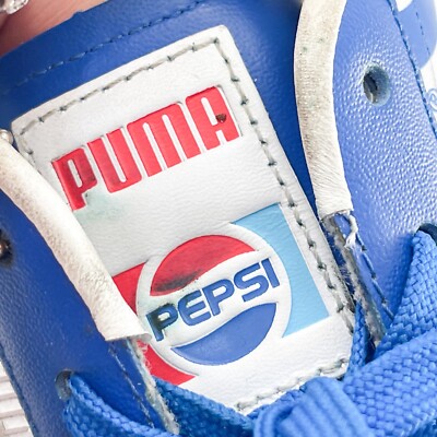 Size 11.5 - PUMA Pepsi x Basket White Blue Sneakers 368345 01 | eBay