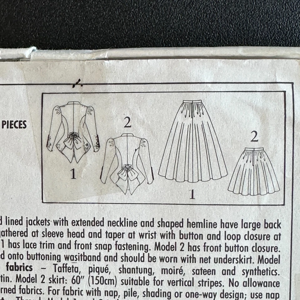 Style Sewing Pattern 2257 Size 8-18 Skirt Fitted Jacket Wedding Bridal 1990s - Image 4 of 4
