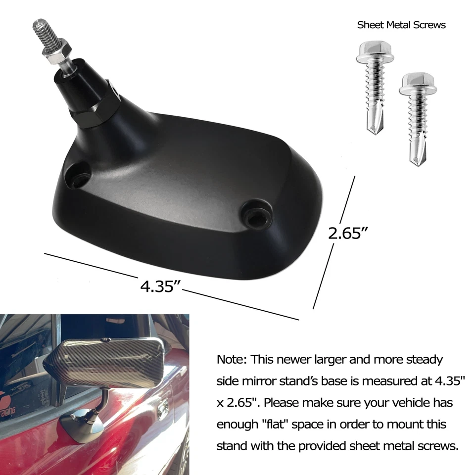 Espejos retrovisores laterales universales estilo F1 con vidrio azul para Acura Honda Mazda Subaru Toyota Foto 4 de 4