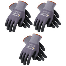 MaxiFlex 34-874 Ultimate Seamless Nitrile Grip Protective Work Gloves 3 Pairs