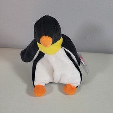 Ty Beanie Babies Waddle Penguin Plush 1995 PVC Pellets Rare 6.5 in Tall