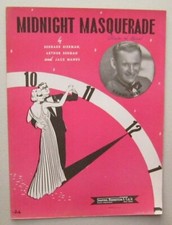 Midnight Masquerade Bierman/Berman/Manus ft Sammy Kaye 1946 Sheet Music