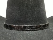 Faux ALLIGATOR HATBAND Black 3/8