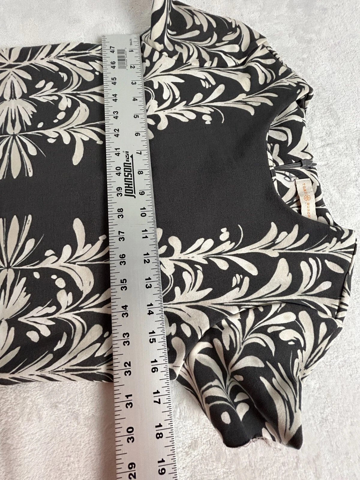 Abito donna Tory Burch tubino pennellate sinfonia nero zip posteriore taglia small