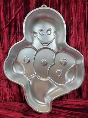 Vintage Large Wilton Halloween Boo Ghost Cake Pan Jello Mold #2105-1031
