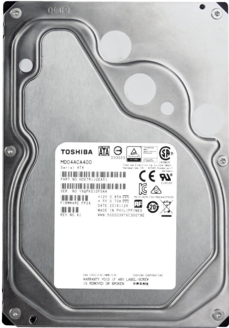 Toshiba MD04 Desktop MD04ACA400 4TB 7200 RPM 128MB Cache SATA 6.0