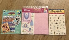 Vintage Lot Of Disney Scrapbook Paper Sticker Mickey And Friends Cinderella