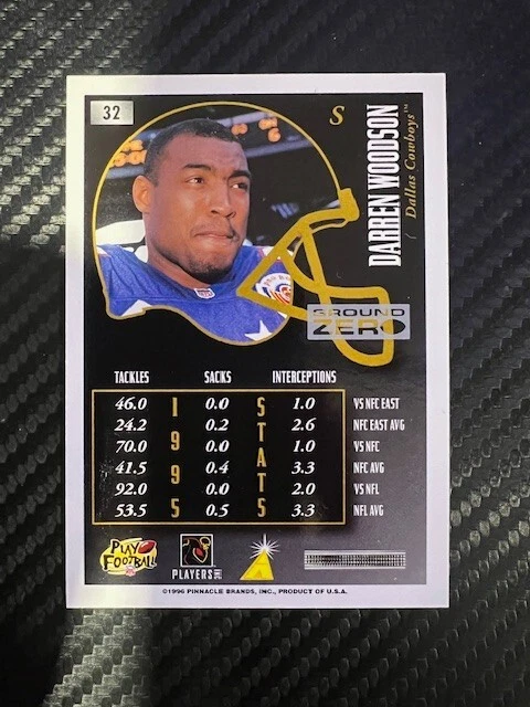 1996 Pinnacle Summit Ground Zero #32 Darren Woodson Cowboys - Image 2 of 3