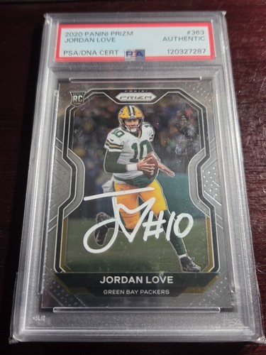 2020 Jordan Love Panini Prizm Signed Auto Rookie RC PSA Packers On Card Auto!