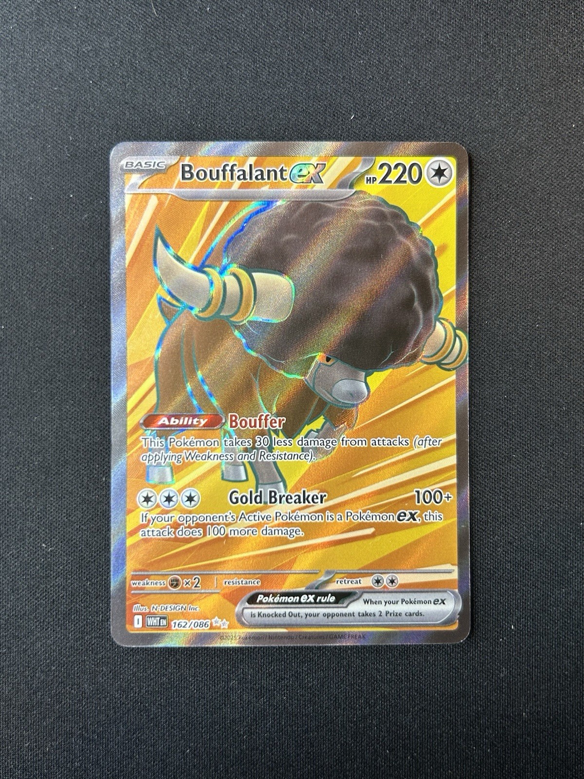Bouffalant ex 162/086 Sv: White Flare Holo