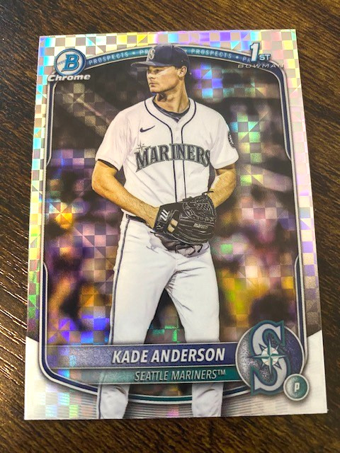 Kade Anderson - 2025 Bowman Draft Chrome 1st - X-Fractor - #BDC-3 - Mariners