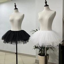 White Black Ballgown Petticoats 4 Layers Tutu Dress Lolita Underskirt  Women