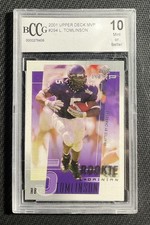 2001 Upper Deck MVP LaDainian Tomlinson #294 - Rookie Card  - HOF - BCCG 10 MINT. rookie card picture