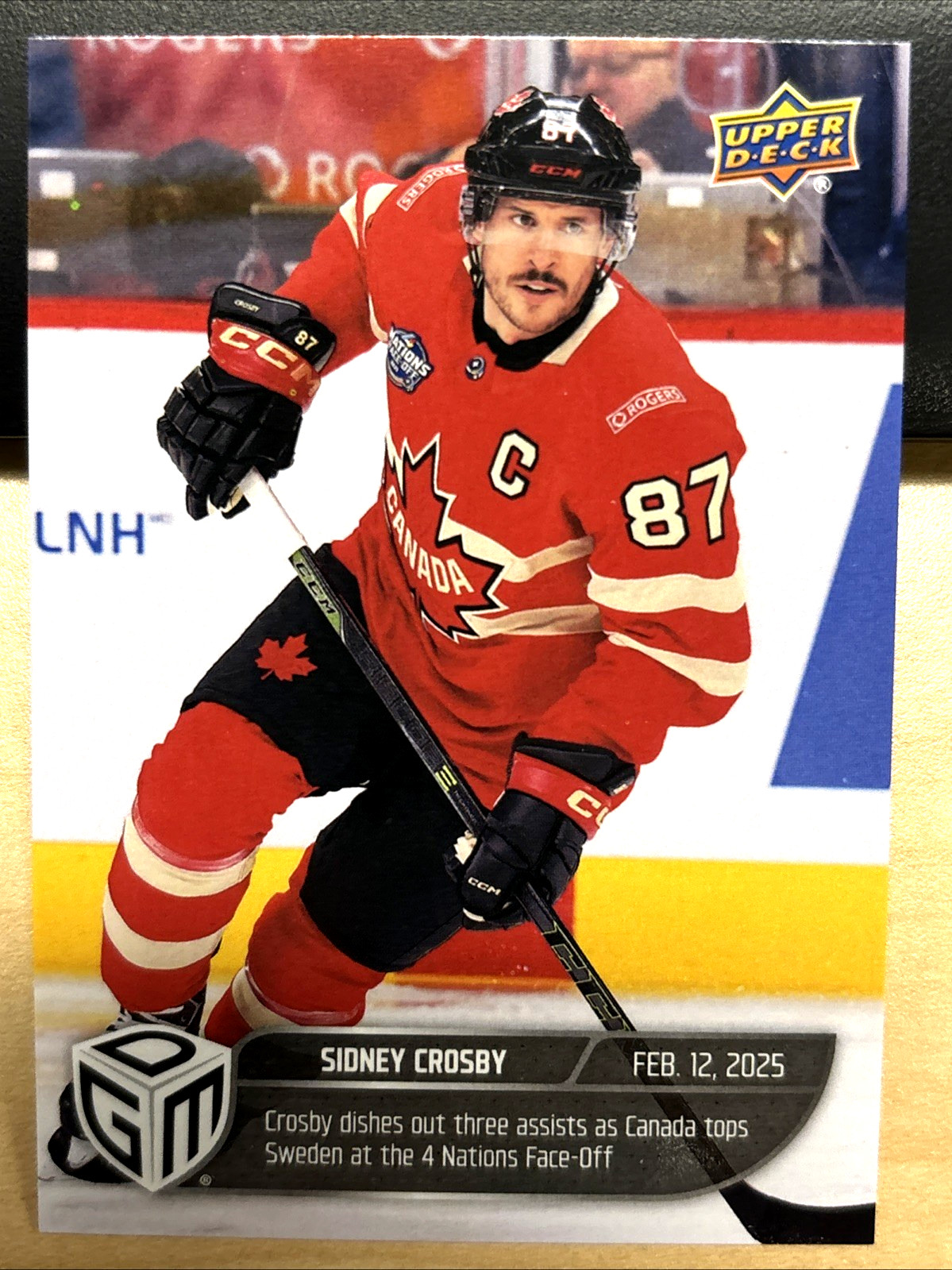 2024-25 24/25 Game Dated Moments 4 Nations Face Off #2 Sidney Crosby Team Canada