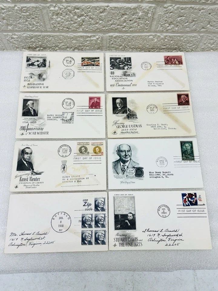 ¡¡Lote de 100!! ¡¡De colección!! Colección Primer Día FDC Cubiertas Años 50-80 Muchas Estampillas Foto 2 de 4