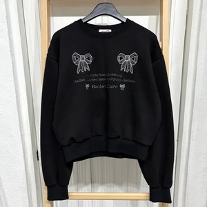 Embroidery Ribbon Crop Sweatshirt