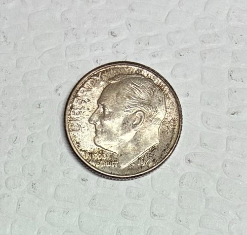1947-D Silver Roosevelt Dime, Uncirculated, Toned!