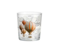 H&h Set 3 Sky Voyager GläSer Aus Glas Dekoriert, 35 Cl