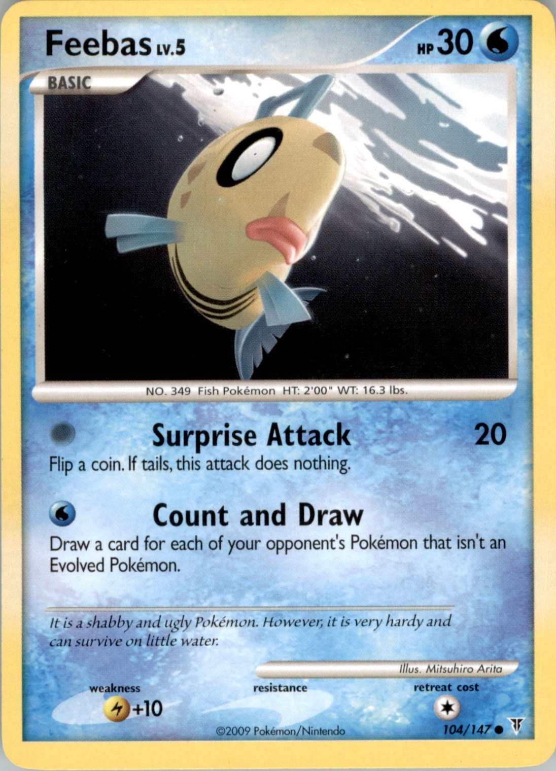 Feebas Common Supreme Victors 104 LP Pokemon