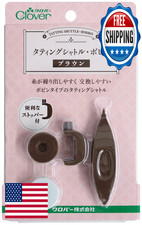 Clover 57-738 Tatting Lace Tool Shuttle Bobbin - Brown, Ergonomic Design