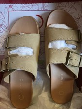 Journee Collection Women's Cosette Double Strap Sandals Buckles Size 9 M TAUPE