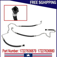 17227636879 For BMW 535i 640i New 2x Engine Oil Cooler Hose Pipe Inlet & Outlet