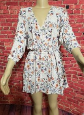 Free People Floral Boho Dress Size S Small Oversized A-Line Blouson V Neck
