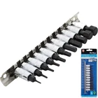 BlueSpot 11pc Hex Socket Bit Set 1.5mm to 11mm On Rail Allen Key Tool Kit 1/4"
