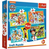 4 In 1 Puzzle - Paw Patrol 12, 15, 20, 24 Teile