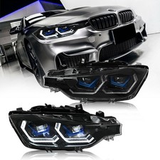 Pair LED Headlight For BMW 3 Series F30 F31 2012-2015 Head Front Lamps Assembly