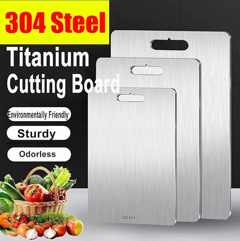 Titanium Cutting Board Double-Sided Titanium Cutting Boards for Kitchen Camping - Image 2 of 4