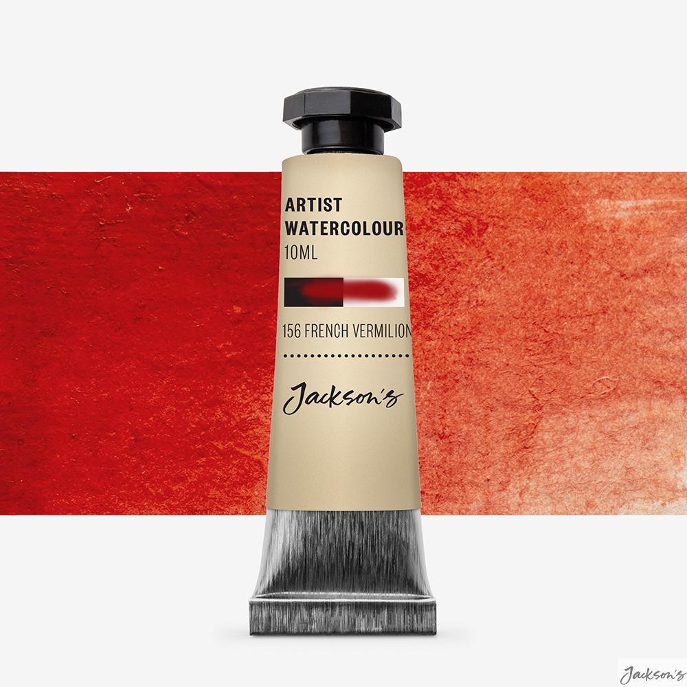 Jackson's : Artist Watercolour Paint : 10ml : French Vermillion : Tube of Hig...