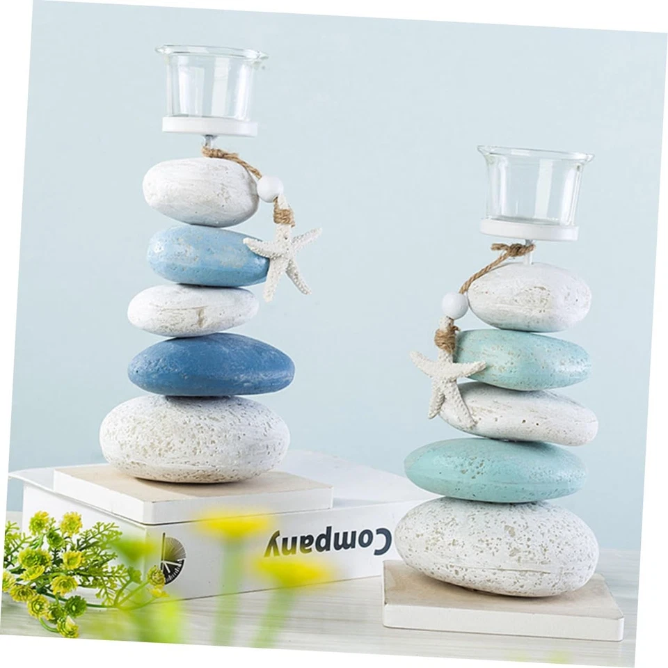 Candelabro de Piedra Náutica Playa Costera Pilar Candelabro L... Foto 4 de 4