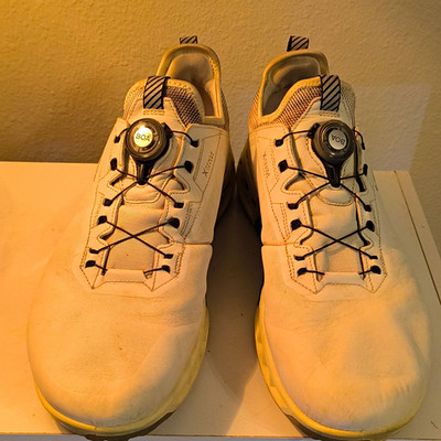 ECCO Biom C4 BOA Men's Waterproof Golf Shoes White Leather EU 46 US 12-12.5